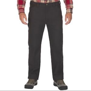 Coleman black fleece-lined work pants, 42W 30L